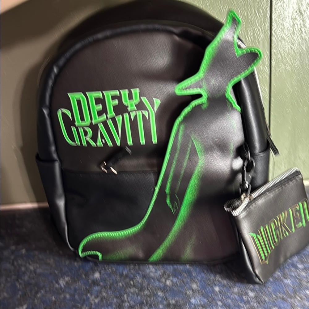 Defy Gravity Black and Green Backpack